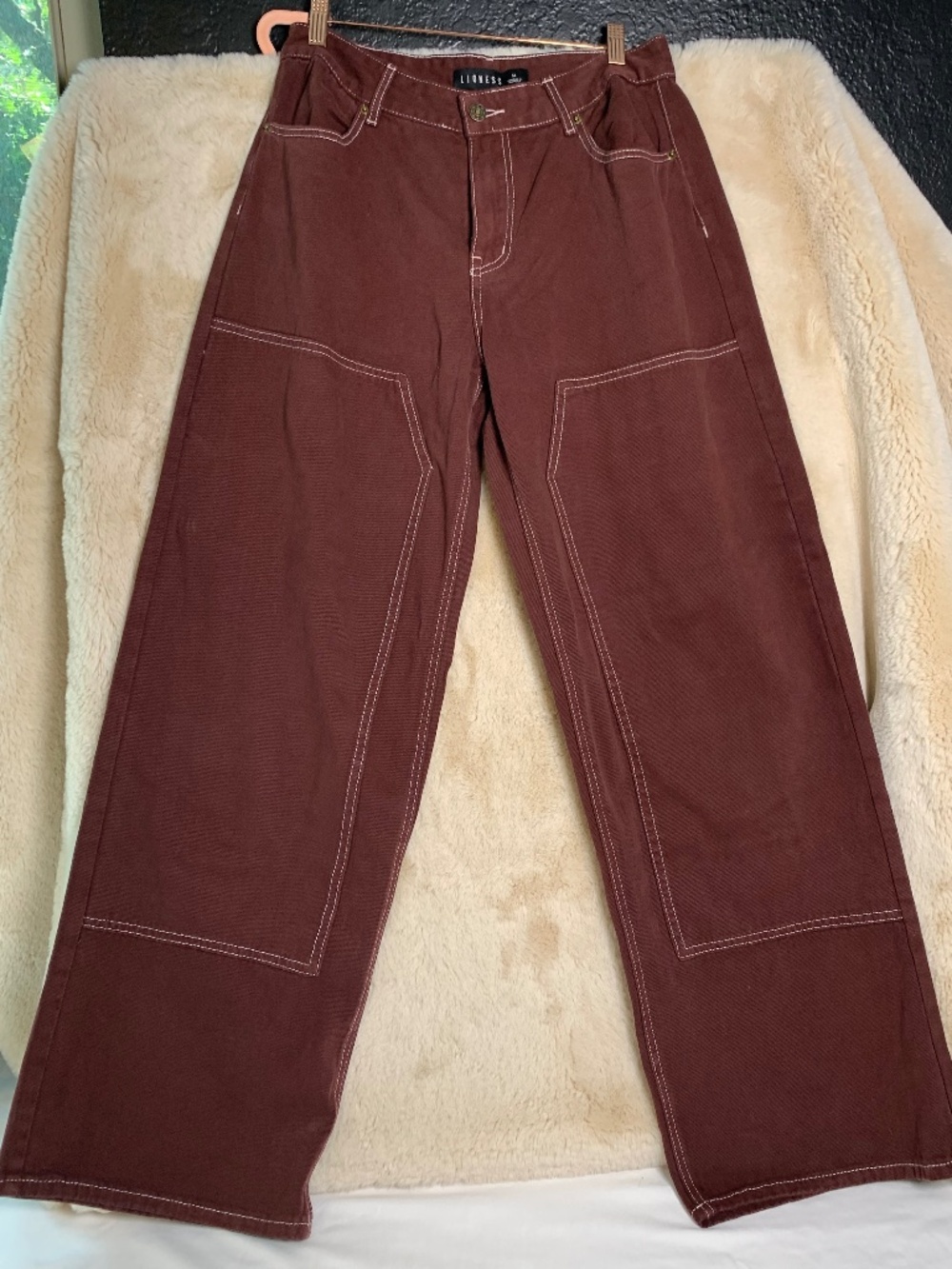 Lioness brown denim style pant sz M - Picture 1 of 9